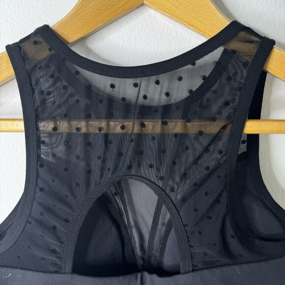 Beyond Yoga Polka Dot Mesh Converged Yoga Bralette Bra Black Sz Small NWT - Picture 4 of 10